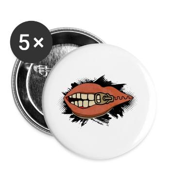 Shut up - Buttons large 2.2''/56 mm (5-pack) - white - Front