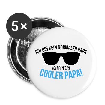 I'm a cool dad saying - Buttons large 2.2''/56 mm (5-pack) - white - Front