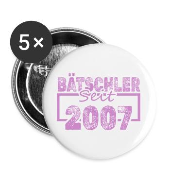 Lustig 200 - Buttons groß 56 mm (5er Pack) - Weiß - Vorne