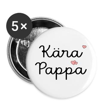 Dear Dad, - Buttons large 2.2''/56 mm (5-pack) - white - Front