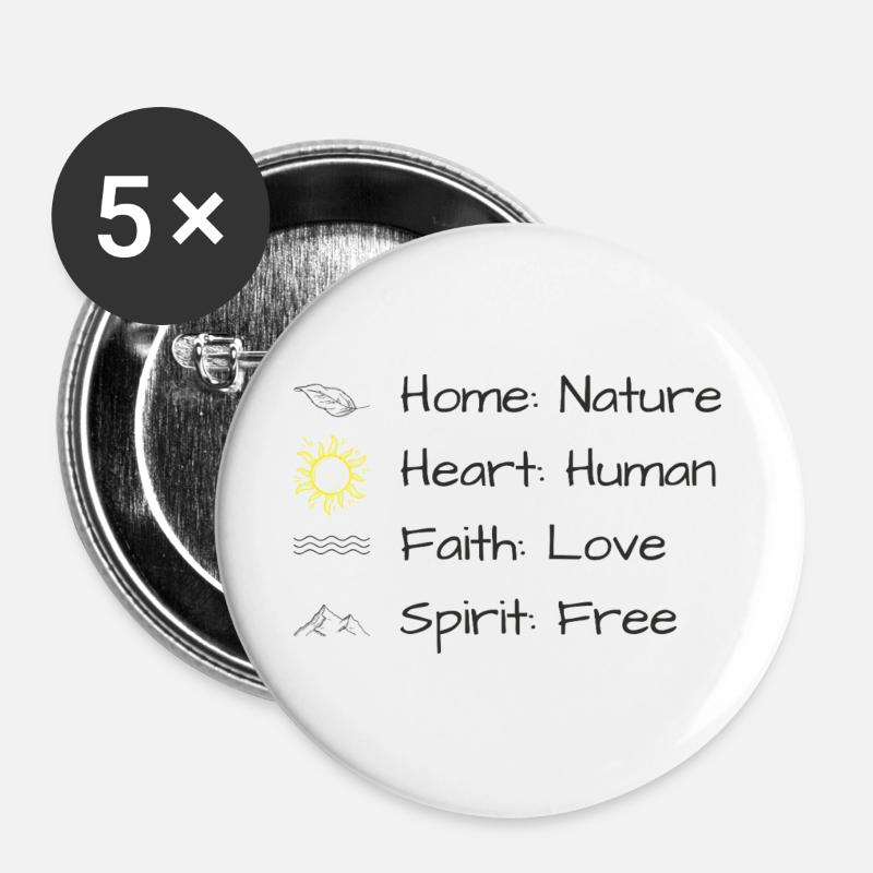 Connected to everything - Buttons large 2.2''/56 mm (5-pack) - white