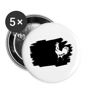 Midnight Glyphs Emblem - Buttons large 2.2''/56 mm (5-pack) - white - Front
