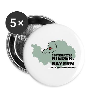 Lower Bavaria | STRAUBING ARCH - Buttons large 2.2''/56 mm (5-pack) - white - Front