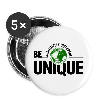 Unique Green Globe - Buttons large 2.2''/56 mm (5-pack) - white - Front