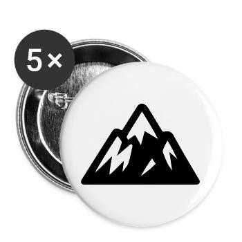 Mountains icon - Buttons large 2.2''/56 mm (5-pack) - white - Front