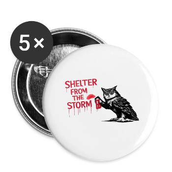 Shelter from the Storm - Buttons groß 56 mm (5er Pack) - Weiß - Vorne