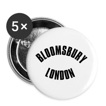 Cercle londonien de Bloomsbury sombre - Lot de 5 grands badges (56 mm) - blanc - Devant