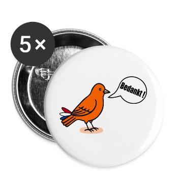 Vielen Dank - Buttons groß 56 mm (5er Pack) - Weiß - Vorne