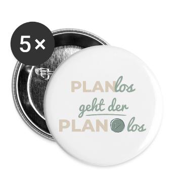 Le plan commence de façon désordonnée : Typographie scandinave beige - Lot de 5 grands badges (56 mm) - blanc - Devant