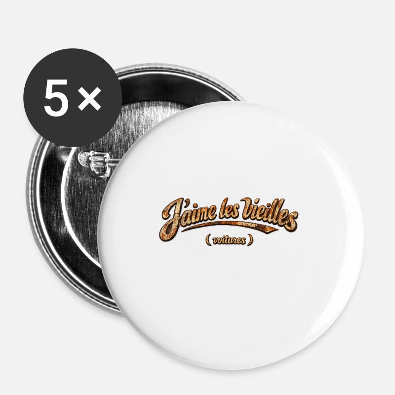 I like old rusty cars - Buttons large 2.2''/56 mm (5-pack) - white