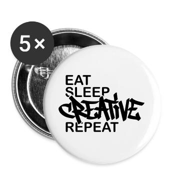 Creative Motto Graffiti Day - Buttons large 2.2''/56 mm (5-pack) - white - Front