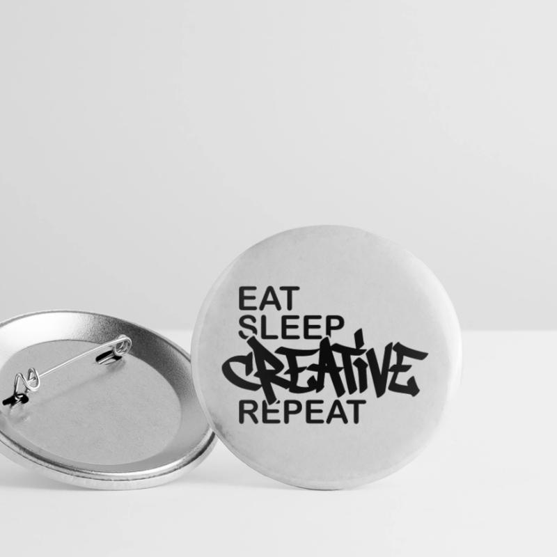 Journée du Graffiti Devise Créative Lot de 5 grands badges (56 mm)