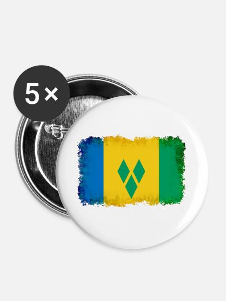 Geschenk für St - Buttons groß 56 mm (5er Pack) - Weiß