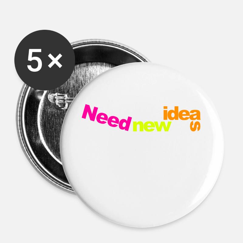 Need New Ideas Color Burst - Buttons large 2.2''/56 mm (5-pack) - white