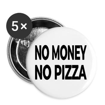 Pizza - Buttons large 2.2''/56 mm (5-pack) - white - Front