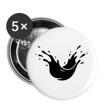 Mud Splash Dirt Splash - Buttons large 2.2''/56 mm (5-pack) - white - Front