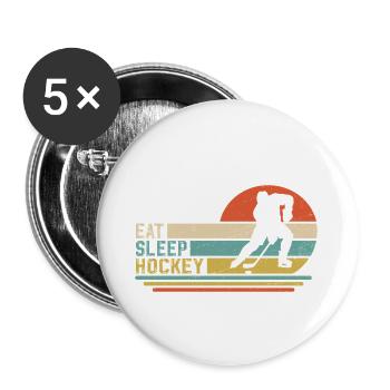 Eishockey Hockey  - Buttons large 2.2''/56 mm (5-pack) - white - Front