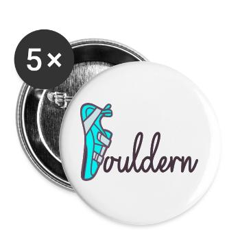 Father's Day Dad Bouldering - Buttons large 2.2''/56 mm (5-pack) - white - Front