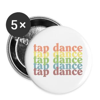 Tap Dance Pastell Raster - Buttons groß 56 mm (5er Pack) - Weiß - Vorne