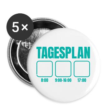 Postman DAILY SCHEDULE Delivering Packages Funny - Buttons large 2.2''/56 mm (5-pack) - white - Front