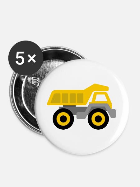 Kipper - Buttons groß 56 mm (5er Pack) - Weiß