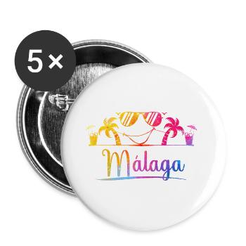 Málaga Tropical Palm Sunglasses - Buttons large 2.2''/56 mm (5-pack) - white - Front