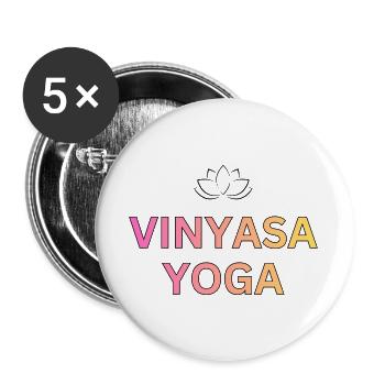Vinyasa Yoga Gradient - Buttons large 2.2''/56 mm (5-pack) - white - Front