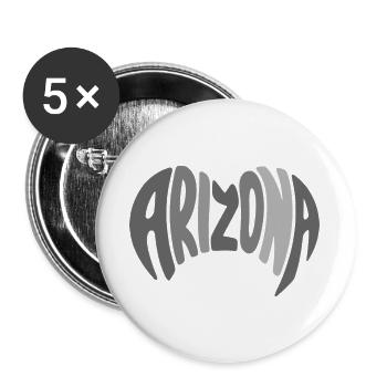 Arizona Lettering - Buttons large 2.2''/56 mm (5-pack) - white - Front