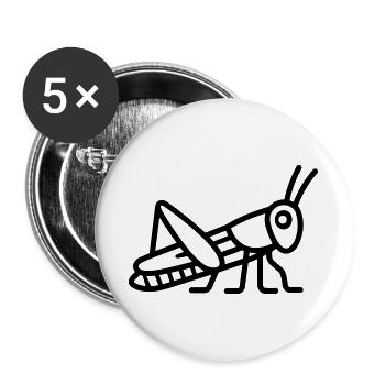 grasshopper - Buttons large 2.2''/56 mm (5-pack) - white - Front