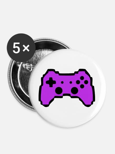 Retro Gamepad Controller Gamer - Buttons groß 56 mm (5er Pack) - Weiß
