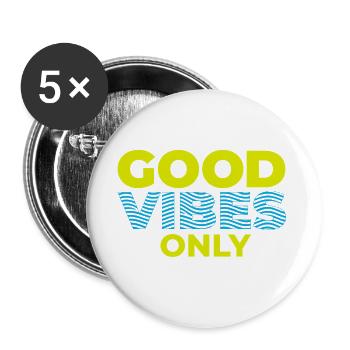 GOOD_VIBES_ONLY_Color - Lot de 5 grands badges (56 mm) - blanc - Devant