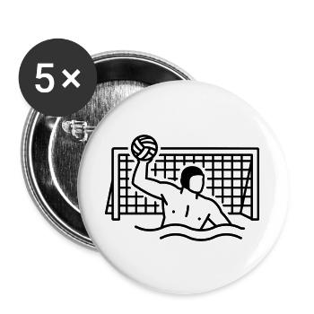 water polo - Buttons large 2.2''/56 mm (5-pack) - white - Front