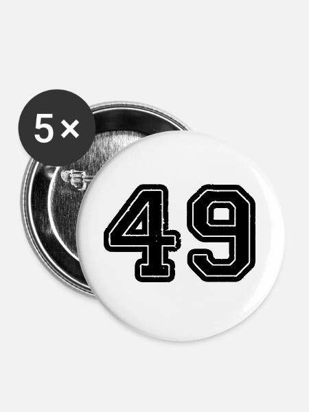 49 - Buttons groß 56 mm (5er Pack) - Weiß