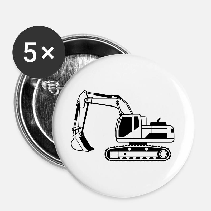 Excavator - Buttons large 2.2''/56 mm (5-pack) - white