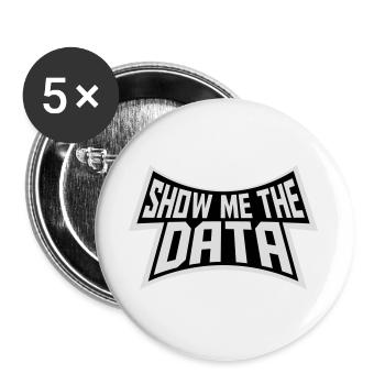 Montre-moi les données : Analyste nerd drôle sarcastique - Lot de 5 grands badges (56 mm) - blanc - Devant