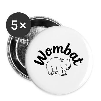 Wombat - Buttons large 2.2''/56 mm (5-pack) - white - Front