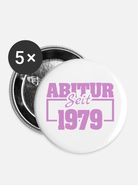 1979 - Buttons groß 56 mm (5er Pack) - Weiß