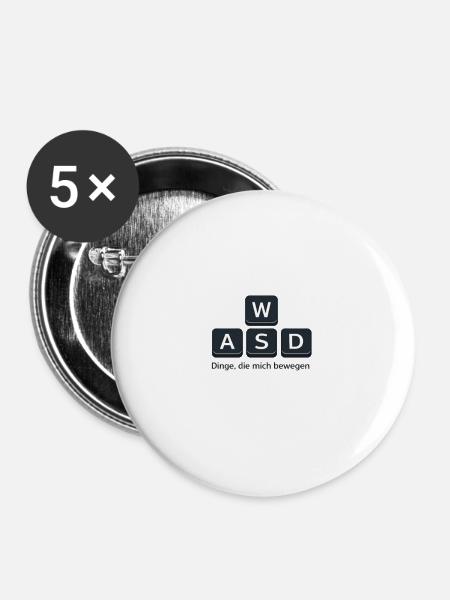 Dinge Die Mich Bewegen WASD PC - Buttons groß 56 mm (5er Pack) - Weiß
