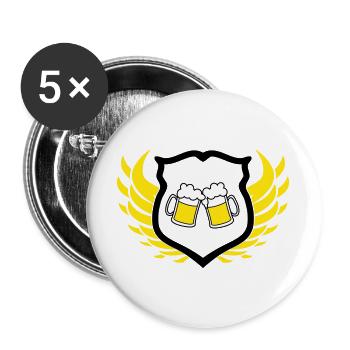 bier_wappen - Buttons large 2.2''/56 mm (5-pack) - white - Front