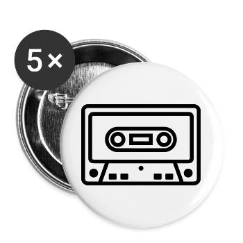 Kassette - Buttons groß 56 mm (5er Pack) - Weiß - Vorne