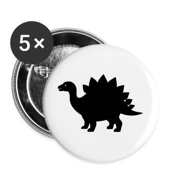 Stegosaurus - Buttons large 2.2''/56 mm (5-pack) - white - Front