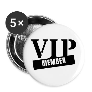 Membre VIP - Fête du Club pour Personnes Très Importantes - Lot de 5 grands badges (56 mm) - blanc - Devant