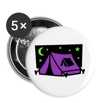 Logo de la soirée sous chapiteau du festival - Lot de 5 grands badges (56 mm) - blanc - Devant