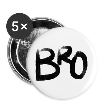 Bro - Buttons large 2.2''/56 mm (5-pack) - white - Front