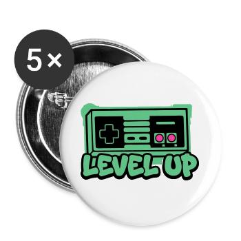 Level Up Controller Icon - Buttons groß 56 mm (5er Pack) - Weiß - Vorne