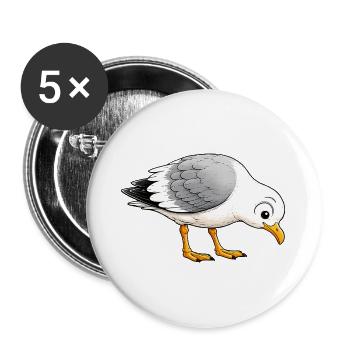 Ville MÖKKI LIFE - Buttons groß 56 mm (5er Pack) - Weiß - Vorne