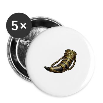 Golden Horn Jewelry - Buttons large 2.2''/56 mm (5-pack) - white - Front