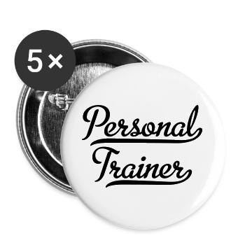 Personal Trainer - Buttons large 2.2''/56 mm (5-pack) - white - Front