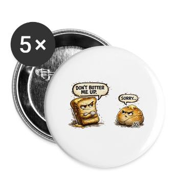 Toast - Buttons groß 56 mm (5er Pack) - Weiß - Vorne