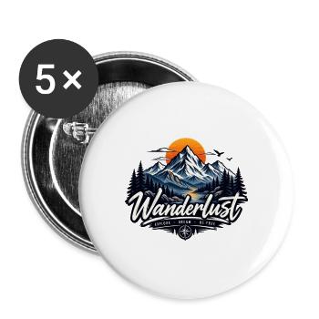 Errance - Lot de 5 grands badges (56 mm) - blanc - Devant